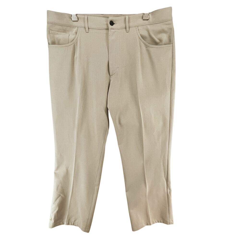 Alberto Ceramica Tom Pants Mens Size 38X28 Beige Tan Straight Leg‎ Comfort Fit